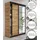 kier furniture Schiebetürenschrank Lamaro 138 x 205 x 59 cm Schwarz