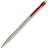 Caran d'Ache d ́Ache 825 ECO Kugelschreiber Kunstharz/Edelstahl Rot-Weiß, Schriftfarbe Rot, 0825.070, Mehrfarbig, 12cm