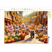 Calvendo Puzzle Das Erntedankfest im Ritterdorf: Freude und Fülle