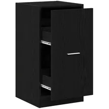 vidaXL Apothekerschrank Schwarze Eiche 40 x 41 x 77,5 cm Schwarz