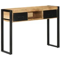 VidaXL Konsolentisch 100x35x75 cm Raues Massivholz Mango