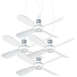 Pearl Mobiler Deckenventilator 4er-Set 230V Beige/Weiß
