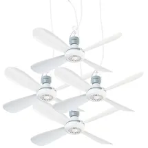 Pearl Mobiler Deckenventilator 4er-Set 230V Beige/Weiß