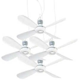 Pearl Mobiler Deckenventilator 4er-Set 230V Beige/Weiß