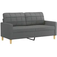 vidaXL 2-Sitzer-Sofa Dunkelgrau 140 cm Stoff