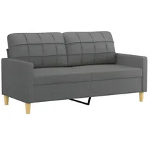 vidaXL 2-Sitzer-Sofa Dunkelgrau 140 cm Stoff