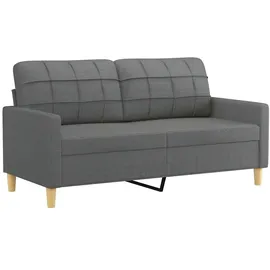 vidaXL 2-Sitzer-Sofa Dunkelgrau 140 cm Stoff
