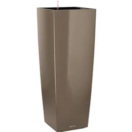 LECHUZA Cubico Alto Komplettset 40 x 40 x 105 cm taupe hochglanz