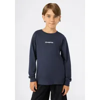 Champion Langarmshirt CHAMPION "SPORTWEAR LONG SLEEVE Standard Fit", Jungen, Gr. XL, blau (nny), Obermaterial: 100% Baumwolle, Shirts Langarmshirt, für Kinder und Jugendliche, Standard Fit, aus Baumwolle