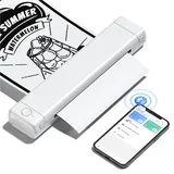 Phomemo M08F Mobiler Drucker A4 für Unterwegs Thermodrucker - Tragbarer Bluetooth Drucker für Den Heimgebrauch im Büro, Kompatibel mit Laptops und Smartphones, Weiß