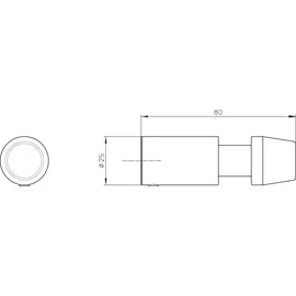 EMCO System2 Haken mit Türstopper Chrom/Schwarz 357721200