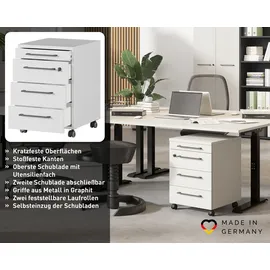 Germania Agenda Rollcontainer 42 x 49 x 61 cm grau
