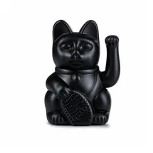 donkey Products Winkekatze Lucky Cat Maneki Neko Black schwarz