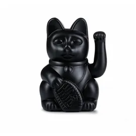 donkey Products Winkekatze Lucky Cat Maneki Neko Black schwarz