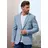 John Devin Sakko "aus elastischer Jersey Pikee-Qualität", Herren, Gr. 3XL (64/66), blau (hellblau), Piqué, Obermaterial: 65% Baumwolle, 35% Polyester.