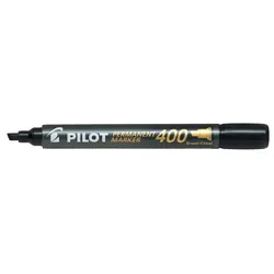 PILOT PEN Pilot Permanent Marker 400, Schwarz, Meißel, Schwarz, 4,5 mm, Metall,