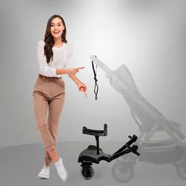 BabyGO WeGo Buggyboard Trittbrett Stehbrett inkl. Sitz schwarz