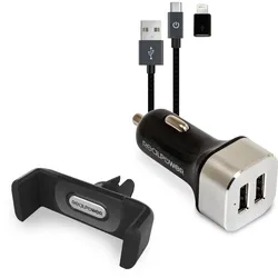RealPower Mobile Car Set - Auto-Netzteil - 2.4 A - 2 Ausgabeanschlussstellen (2