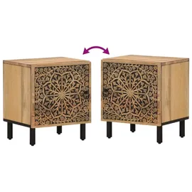 vidaXL Nachttische 2 Stk. 40x33x46 cm Massivholz Mango
