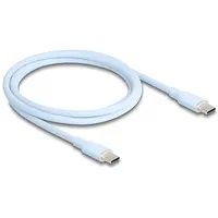 Delock 81234 USB 2.0 Kabel USB Type-C Stecker > C Stecker, Silikon, blau,