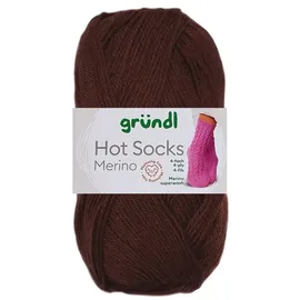 Gründl Sockenwolle 4-fädig Braun 50 g