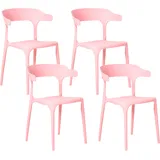 Gartenstuhl 4er Set GUBBIO Rosa