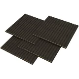 [neu.holz] Akustik-Wandpaneel Vang dunkelgrau 8 St. 60 x 60 cm