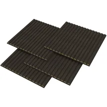 [neu.holz] Akustik-Wandpaneel Vang dunkelgrau 8 St. 60 x 60 cm