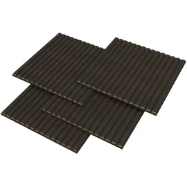 [neu.holz] Akustik-Wandpaneel Vang dunkelgrau 8 St. 60 x 60 cm