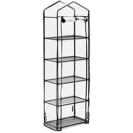 Relaxdays Gewächshaus Kunststoff Schwarz PVC-Folie 0 mm 1,1 m2