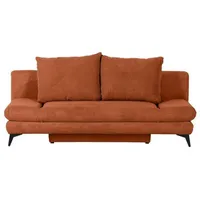 home24 Schlafsofa, Rost, Textil, 2-Sitzer, 200x78x95 cm, Stoffauswahl, Liegefunktion, Schlafen auf Sitzhöhe, Rücken echt, Kinder- & Jugendzimmer, Jugendmöbel, Jugendsofas