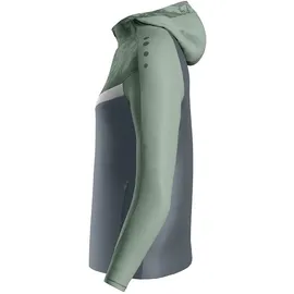 Jako Damen Kapuzenjacke Iconic Anthra light/mintgrün/soft Grey 34