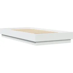 vidaXL Bettgestell mit LED Weiß 75x190 cm