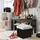 Relaxdays Sitzhocker mit Stauraum Polyester 35 x 35 x 35 cm Schwarz/Weiß