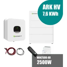 Growatt MIN 2500-XH Hybrid Wechselrichter mit 7,6 kWh Solarspeicher-Set
