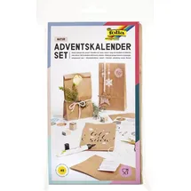 Folia Adventskalender-Set Papiertüten Natur