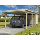 SKANHOLZ Skan Holz Carport Emsland 404 x 846 cm mit Abstellraum