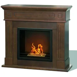 Divina Fire Bioethanol Bioethanol Kamin Cambridge Stehkamin in Holz Braun 110x37x102h