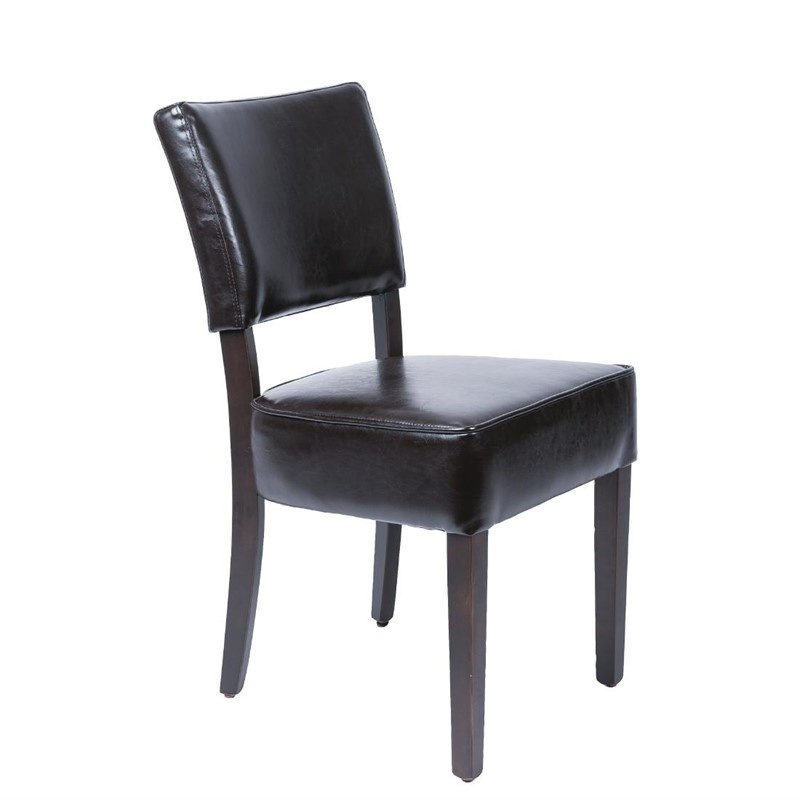Bolero Esszimmerstühle mit tiefem Sitz Kunstleder dunkelbraun 2 Stück