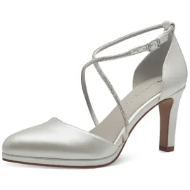 TAMARIS Damen Pumps mit Blockabsatz, weiß, 41 EU - 41 EU