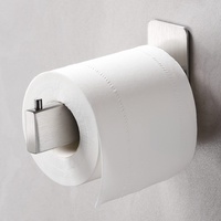ALOCEO Toilettenpapierhalter Ohne Bohren WC Rollenhalter Edelstahl Toilettenpapierständer Selbstklebend Klopapierhalter Ohne Bohren für Badezimmer Toilette Küche Silber