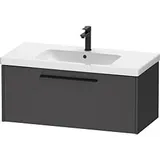 Duravit D-Code Waschtischunterschrank DC46680BD490000 Griff Diamantschwarz, Graphit Matt, Wandhängend, 984x400x460 mm