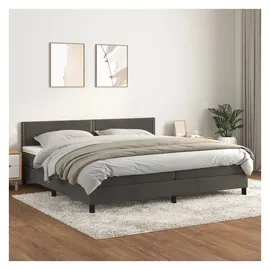 vidaXL Boxspringbett 200 x 200 cm Dunkelgrau
