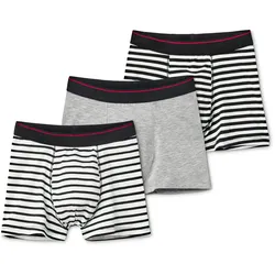 Tchibo - 3 Jungen-Slipboxer - Jungen - Gr. 122/128 - schwarz/gestreift