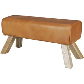FineBuy Schuhbank 90 x 43 x 90 cm gepolstert / braun