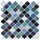 vidaXL Lanturn Fliese 20 pcs Blaugrün 27 x 27 cm Polyurethan und Pet
