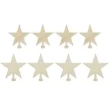Rico Design Holzfiguren für Adventskranz, Stern natur,