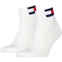 Tommy Hilfiger Unisex Quarter Socken Weiß, 43-46