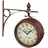 Relaxdays Bahnhofsuhr 38,0 cm HBT 34 x 35 x 10 cm braun