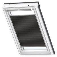 VELUX Wabenplissee Uni schwarz 1047 Uni schwarz 1047, 78x118 cm (M06), GGU,Manuell,VELUX,weiße Schiene